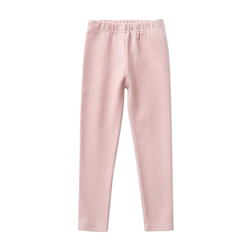 XINYUNZU Mädchen Thermo Leggings Baumwolle Stretch Hose Basic Thermoleggings Thermohose Kinder Kuschelhose Einfarbig Girl Pants Warm Süße Hosen für 2-13 Jahre Alt Rosa 6 Jahre von XINYUNZU