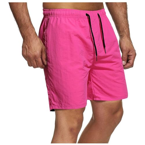 XINYUNZU Amazon Outlet Shop Shorts Herren Sommer Kurze Hosen Sporthose Kurz Bermuda Sport Shorts Kurze Jogginghose Leicht Casual Kurze Hose Männer Freizeithose Kurz Boardshorts Wassermelonenrot 3XL von XINYUNZU