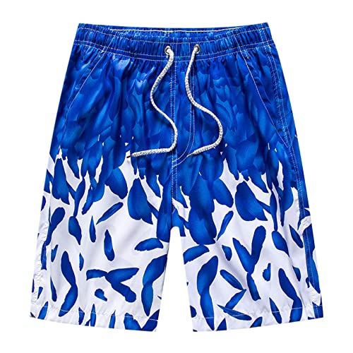 XINYUNZU Angebot des Tages Herren Badehose Schnelltrocknend Badeshorts Boardshorts Männer Schwimmhose Kurz Strand Shorts Sommer Badehosen für Herren Urlaub Dunkelblau XL von XINYUNZU