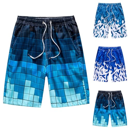 XINYUNZU Blitzangebote des Tages Herren Badehose Schnelltrocknend Badeshorts Boardshorts Männer Schwimmhose Kurz Strand Shorts Sommer Badehosen für Herren Bademode Schwarz M von XINYUNZU