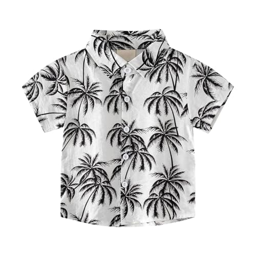 XINYUNZU Hawaii Hemd Jungen Baumwolle Leichte Sommerhemd Kurzarmhemd Button Down Hemd Boys Shirt Freizeithemd Outdoor Hemden für Kinder Blitzangebote Mehrfarbig 130 von XINYUNZU