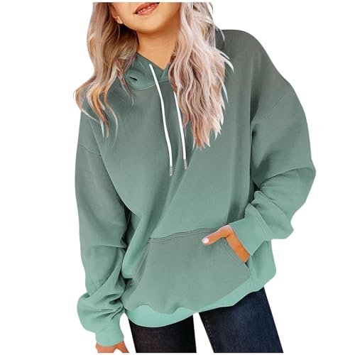 XINYUNZU Hoodie Mädchen Kapuzenpullover mit Taschen Casual Sweatshirt mit Kapuze Kinder Kleidung Kuschel Hoodie Pullover Sweatshirt Langarmshirts für 2-14 Jahre Alt Armeegrün 11 Jahre von XINYUNZU