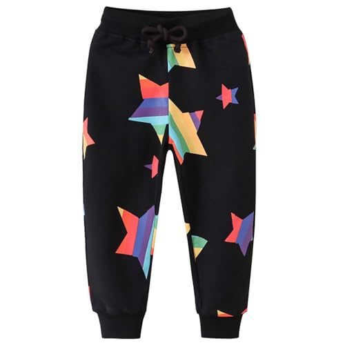 XINYUNZU Jungen Jogginghose Sporthose Kinder Jogger Hose Thermohose Sweathose Winterhose Trainingshose Sweatpants Freizeithose Outdoor Hosen für 1-7 Jahre Alt Warehouse Deal Schwarz 4 Jahre von XINYUNZU