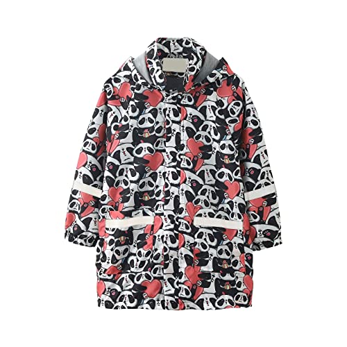 XINYUNZU Jungen Mädchen Regenjacke Lang Regenponcho mit Taschen Outdoor Regenschutz Jacke Regenmäntel Kinder Winddicht Kuschel Kapuzenjacke 3-11 Jahre Alt Angebote Schwarz 10-11 Jahre von XINYUNZU