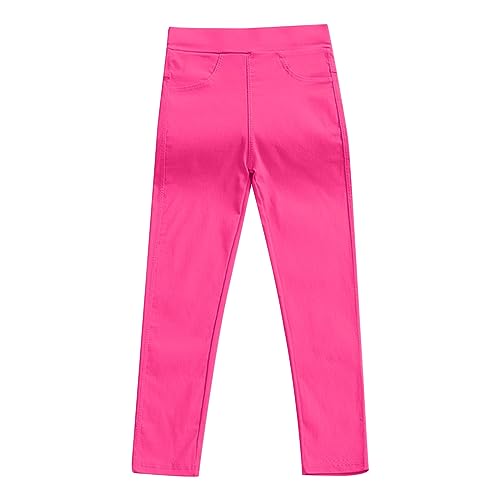 XINYUNZU Leggings Mädchen Thermoleggings Thermohose Kinder Sporthose Sport Leggings Gefütterte Hose Einfarbig Girls Pants Mode Hosen 3-10 Jahre Alt Angebote des Tages Heute Pink 9–10 Jahre von XINYUNZU