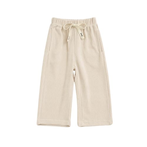 XINYUNZU Mädchen Baggy Hose Baumwolle Thermohose Kinder Freizeithose Einfarbig Pants Winterhose Outdoor Hosen für 1-10 Jahre Alt Warehouse Deal Beige 130 von XINYUNZU