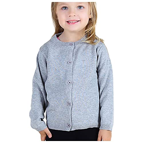 XINYUNZU Mädchen Strickjacke Baumwolle Cardigan Girl Langarm Kuschel Strick Jacke Mit Knöpfen Kinder Kleidung Rundhals Basic Strickjacken für 2-6 Jahre Alt Herbst Winter Deals of The Day Grau 6 Jahre XINYUNZU Mädchen Strickjacke Baumwolle Cardigan Girl Langarm Kuschel Strick Jacke Mit Knöpfen Kinder Kleidung Rundhals Basic Strickjacken für 2-6 Jahre Alt Herbst Winter Deals of The Day Grau 6 Jahre von XINYUNZU