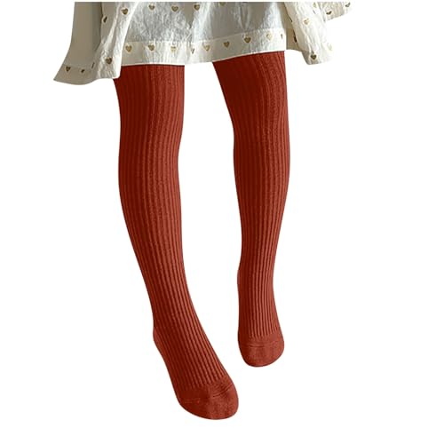 XINYUNZU Mädchen Strumpfhose Warm Kinder Thermostrumpfhose Einfarbige Leggings Basic Casual Strumpfhose Einfarbig Winter Thermoleggings Ballettstrumpfhose Blitzangebote des Tages Rot L von XINYUNZU
