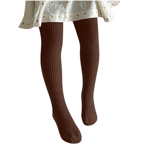 XINYUNZU Mädchen Strumpfhose Warm Kinder Thermostrumpfhose Einfarbige Leggings Basic Casual Strumpfhose Einfarbig Winter Thermoleggings Ballettstrumpfhose Outlet Angebote Kaffee XL von XINYUNZU