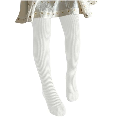 XINYUNZU Mädchen Strumpfhose Warm Kinder Thermostrumpfhose Einfarbige Leggings Basic Casual Strumpfhose Einfarbig Winter Thermoleggings Ballettstrumpfhose Outlet Angebote Weiß L von XINYUNZU