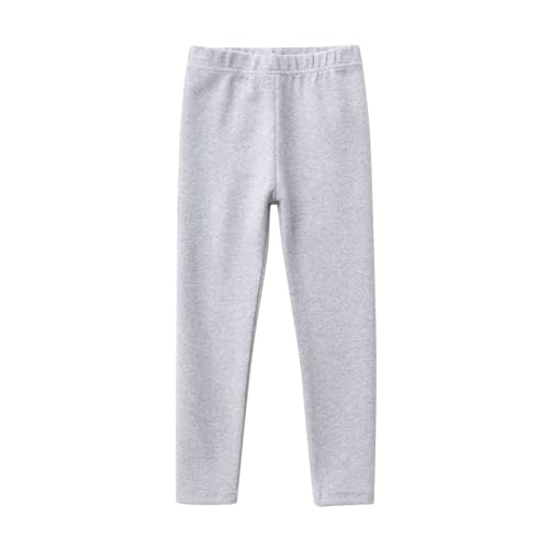 XINYUNZU Mädchen Thermo Leggings Baumwolle Stretch Hose Basic Thermoleggings Thermohose Kinder Kuschelhose Einfarbig Girl Pants Warm Süße Hosen für 2-13 Jahre Alt Grau 6 Jahre von XINYUNZU