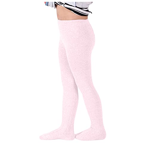 XINYUNZU Strumpfhose Mädchen Baumwolle Thermostrumpfhose Kinder Blickdicht Leggings Warm Thermohose Einfarbig High Waist Strickstrumpfhose Kinderstrumpfhosen Angebote des Tages Rosa 4–6 Jahre von XINYUNZU