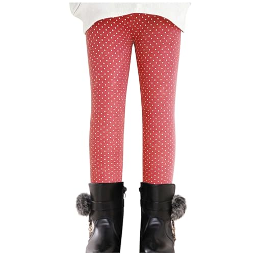 XINYUNZU Thermoleggings Mädchen Thermo Leggings Winter Fleece Gefütterte Leggings Thermohose Kinder Winterhose Warme Hose Kuschel Hosen für 2-11 Jahre Alt Warehouse Deal Rosa 8-9 Jahre von XINYUNZU