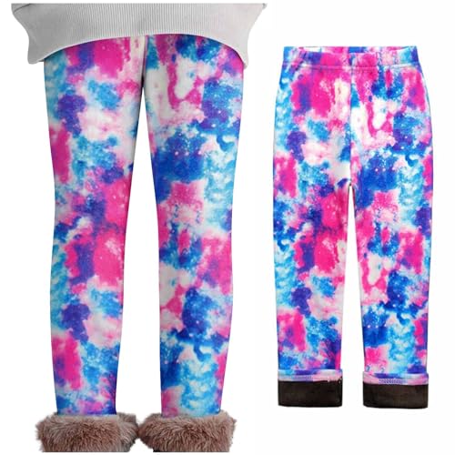 XINYUNZU Thermoleggings Mädchen Thermo Leggings Winter Fleece Gefütterte Leggings Thermohose Kinder Winterhose Warme Hose Kuschel Hosen für 2-11 Jahre Alt Warehouse Deals Angebote Rosa 10-11 Jahre von XINYUNZU