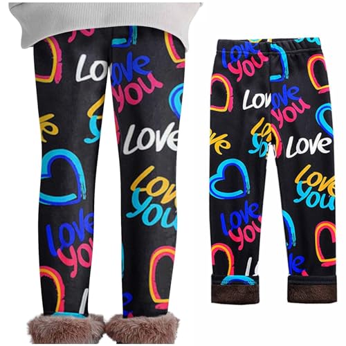 XINYUNZU Thermoleggings Mädchen Thermo Leggings Winter Fleece Gefütterte Leggings Thermohose Kinder Winterhose Warme Hose Kuschel Hosen für 2-11 Jahre Alt Warehouse Mehrfarbig 8–9 Jahre von XINYUNZU