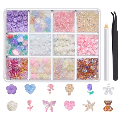 1 Box 3D Nägel Charm Nägel Strasssteine ​​für Frauen Nägel Dekoration Nägel Kunstprojekte Verzierung Handwerk Zubehör von XINgjyxzk