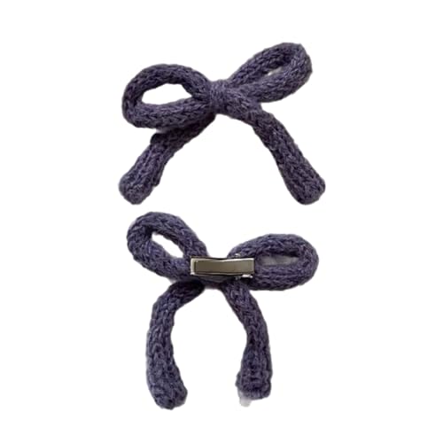 2 x Haarspangen, gestrickte Haarschleifen für Damen, Vintage-Stil, Haarspangen, Schleife, Stirnband von XINgjyxzk