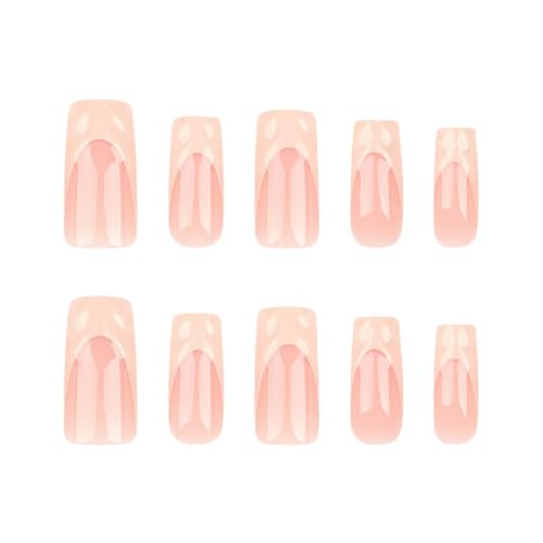 24 Stück Nägel Zum Aufdrücken Quadratisch Komplett Acryl Künstliche Nägel Mit 3D Streifen Designs Für Frauen Und Mädchen von XINgjyxzk