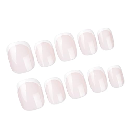 24 Stück Omber Pinks Press On Nails Kleber Auf Den Nägeln Französische Künstliche Nägel Acryl Künstliche Nägel Farbverläufe Falsche Nägel Für Frauen von XINgjyxzk