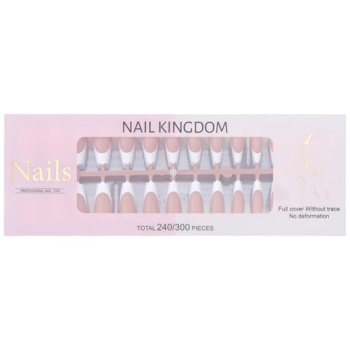240 Stück Kurze Künstliche Nägel Mit Französischer Spitze Vollständig Abdeckende Nägel Zum Aufkleben Tragbare Nägel Zum Aufdrücken Für Frauen Und Mädchen von XINgjyxzk