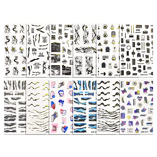 3D Linien Aufkleber Marmor Abstrakte Schieberegler Folien Maniküre Dekorationen von XINgjyxzk