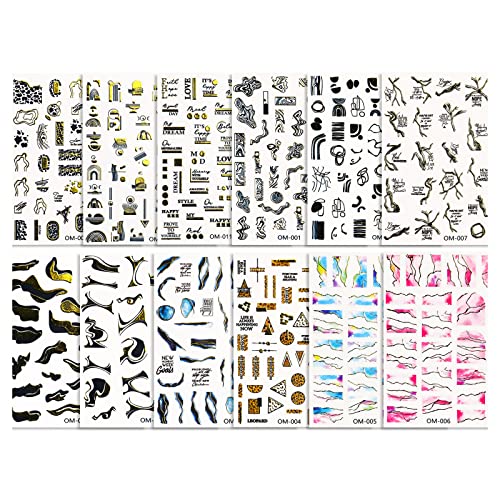 3D Linien Aufkleber Marmor Abstrakte Schieberegler Folien Maniküre Dekorationen von XINgjyxzk