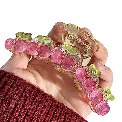 Cherry Haarklammern, Acryl, Haarklammern, Kirsch-Haar-Styling-Clips, Haar-Accessoires für Frauen und Mädchen, Kirsch-Haarklammer von XINgjyxzk