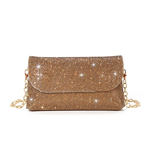 Damen Handtasche Glitzer Abendtasche Party Braut Clutch Prom Hochzeit Geldbörse Schulter Umhängetaschen Abnehmbare Kette von XINgjyxzk