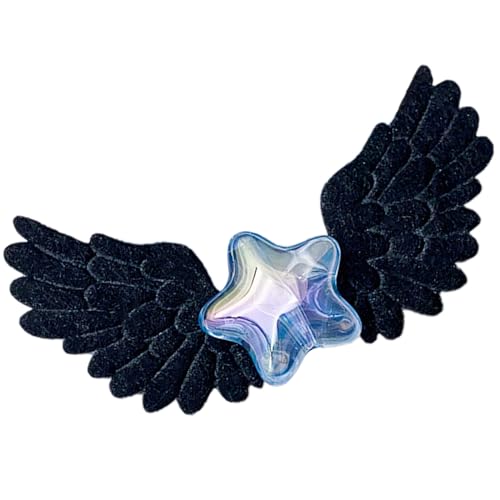Flügel-Haarspange, stilvolle Haarspange, Flügel-Haarspange, Legierung, Acrylmaterial, Stern-Haarnadel, perfektes Geschenk für modische Liebhaber, niedliche Haarspange von XINgjyxzk