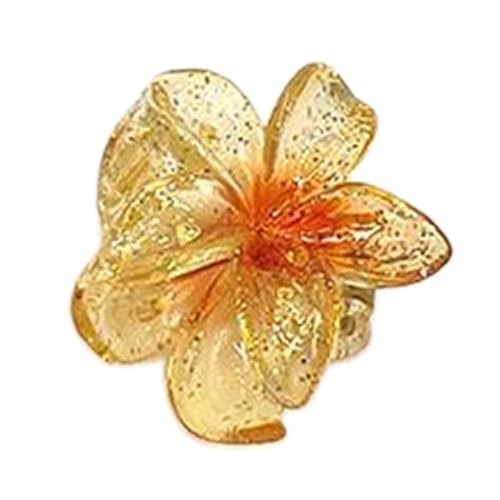 Haarklammern für Mädchen, transparent, Blume, Haifischclip, Kieferklemme, rutschfest, Haarspangen, Haarschmuck, Blume, Haarschmuck, Haarspange von XINgjyxzk