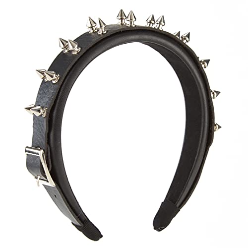 Punk Stirnband Nieten Stirnband Steampunk Nieten Haarband Rock Kopfbedeckung Gothic Punk Leder Haarreifen Rock Kopfbedeckung von XINgjyxzk