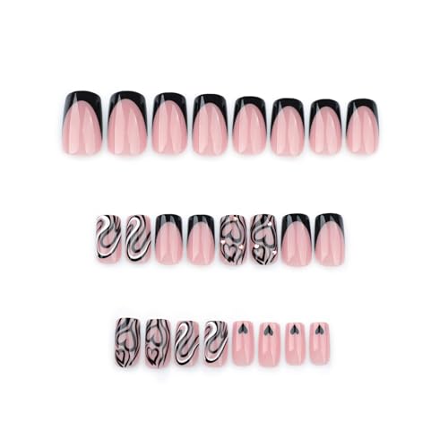 Quadratische Nägel Zum Aufdrücken Strasssteine Künstliche Nägel Kleber Auf Den Nägeln Künstliche Acrylnägel 24 Stück Zum Aufkleben Auf Den Nägeln Für Frauen von XINgjyxzk