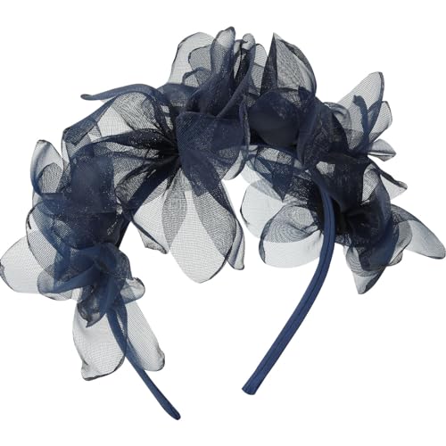 Schöne Tüll-Haarbänder, Foto-Requisiten, Tüll-Stirnband, Party-Kopfschmuck, großes Blumen-Stirnband für Musikfestivals, Blumenstirnbänder für Frauen von XINgjyxzk