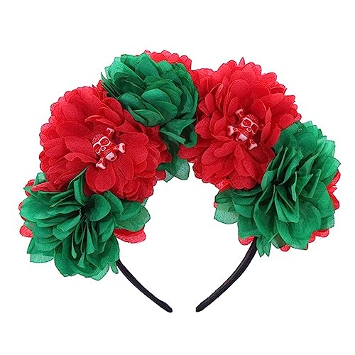 XINgjyxzk Fee Halloween Totenkopf Stirnband Handgemachte Haarreif Kostüm Kopfbedeckung Geburtstag Cosplay Kopfschmuck Kostüm von XINgjyxzk