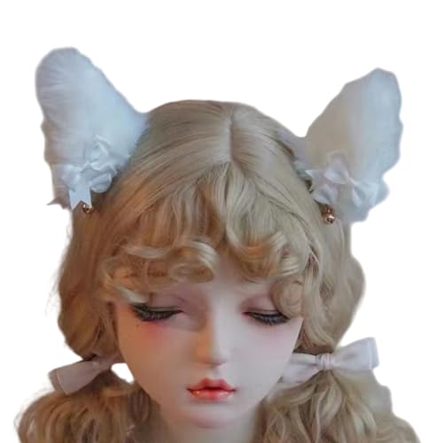 XINgjyxzk Ohr Haarnadel Plüsch Animes Haarspange Maskeraden Kostüm Kopfbedeckung Weibliche Cosplay Maid Haarspange Party Kopfbedeckung von XINgjyxzk