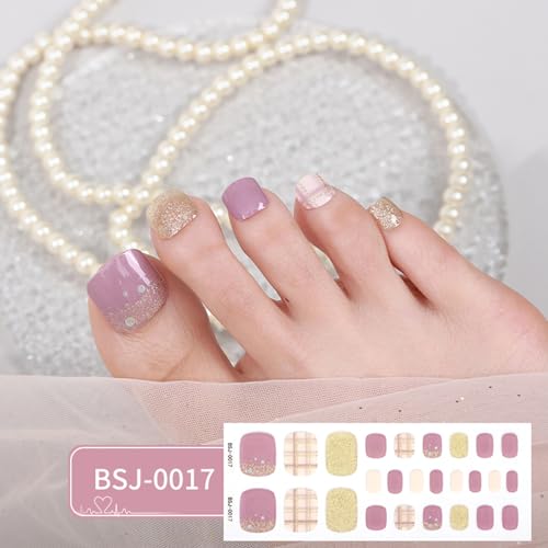 Zehennägel Kunstpolierstreifen Selbstklebende Gel Aufkleber Gel Streifen Vollständige Wraps Nagelkunst Streifen von XINgjyxzk