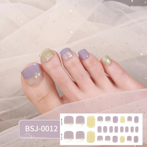Zehennägel Kunstpolierstreifen Selbstklebende Gel Aufkleber Gel Streifen Vollständige Wraps Nagelkunst Streifen von XINgjyxzk
