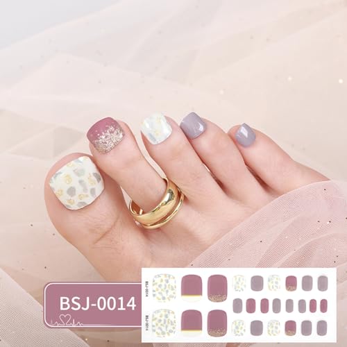 Zehennägel Kunstpolierstreifen Selbstklebende Gel Aufkleber Gel Streifen Vollständige Wraps Nagelkunst Streifen von XINgjyxzk