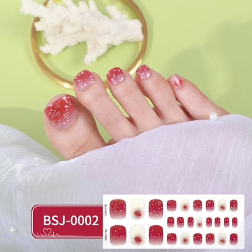 Zehennägel Kunstpolierstreifen Selbstklebende Gel Aufkleber Gel Streifen Vollständige Wraps Nagelkunst Streifen von XINgjyxzk