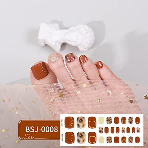 Zehennägel Kunstpolierstreifen Selbstklebende Gel Aufkleber Gel Streifen Vollständige Wraps Nagelkunst Streifen von XINgjyxzk