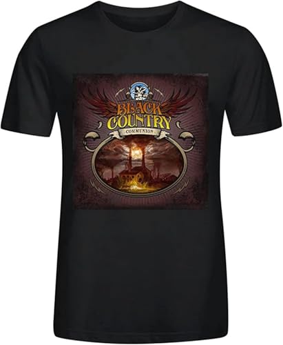 Black Country Communion Black Country Men's T Shirts with Designs Round NeckBlack Size XL von XIONGSHI