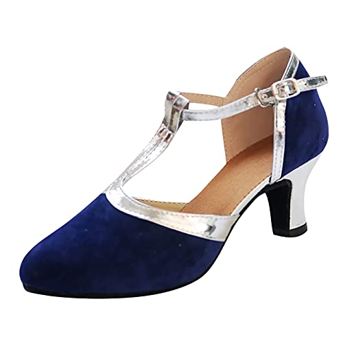 High Heels Stiletto Stiefeletten Sandalen Damen Blockabsatz Sexy Mit Absatz Riemchen Keilabsatz Sommer Böhmen Hoch Pumps weiches Bequem Plateau Vintage Elegant Hochzeit Tanzschuhe Latein Jazz von XIOerziwo