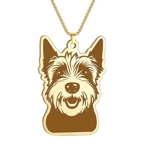 XIPIEIO Kette Hundemarke Männer und Frauen Halskette West Highland Terrier Anhänger Halskette Schmuck Geburtstagsfeier Jubiläum Schmuck Geschenk von XIPIEIO