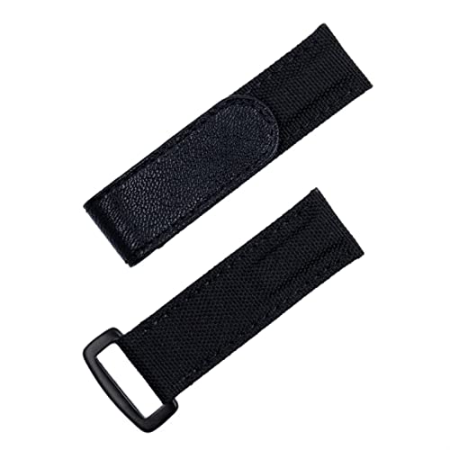 XIRIXX Buntes 20-mm-Uhrenarmband aus Nylongewebe und Leder für das Armband DAYTONA SUBMARINER GMT Yacht-Master DateJust Uhrenarmband(Blk blk buckle) von XIRIXX