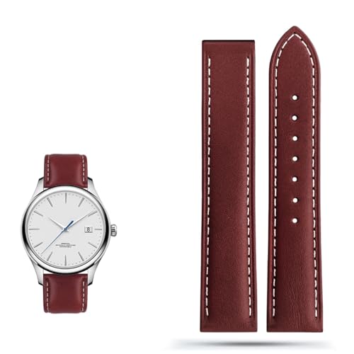 XIRIXX Echtes Lederarmband für Omega Seamaster 300 150 Speedmaster 007 AT150 Braunes Herrenarmband 20mm 22mm(B browm,22mm) von XIRIXX