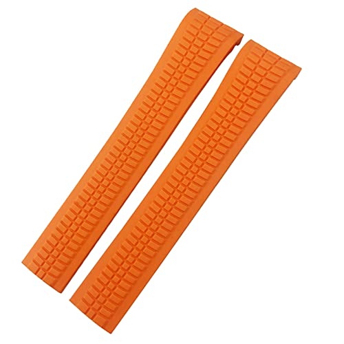 XIRIXX Für Patek AQUANAUT Philippe 516 4a 5167a Metallstifte Orange Brauner Uhrengürtel Gummi Uhrband 21mm Silikongurt(Orange,No buckle) von XIRIXX
