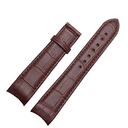 XIRIXX Gebogenes Ende Watchband für Bürger BL9002-37 05A BT0001-12E 01A Watchstrap -echtes Leder mit Schmetterlingsschnalle 20 21 22mm Modegurt(Coal Black,22mm) von XIRIXX