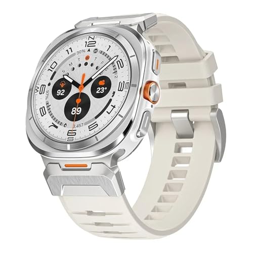 XIRIXX Gummiband für Samsung Galaxy Uhr Ultra 47mm Correa Armband ULTRA 47MM Metall Quick Fit Männer Strap Uhrenarmbänder(Silver starlight1) von XIRIXX
