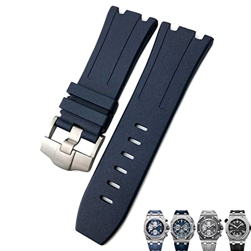XIRIXX Weiches FKM-Fluorkautschuk-Armband, 28 mm, für AP-Armband, Audemars Piguet ROYAL OAK OFFSHORE, wasserdichtes Sportuhrenarmband für Tauchen(Blue) von XIRIXX