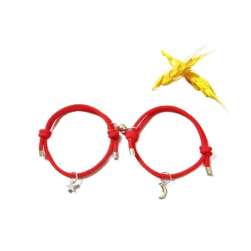 XIRUIFI 2 Stück/Set geflochtenes Seil-Armband, Legierung, Magnetbefestigung, Paar-Armband, ein Paar einfache Liebesherz-Armbänder, Schmuck, Einheitsgröße, Achat XIRUIFI 2 Stück/Set geflochtenes Seil-Armband, Legierung, Magnetbefestigung, Paar-Armband, ein Paar einfache Liebesherz-Armbänder, Schmuck, Einheitsgröße, Achat von XIRUIFI